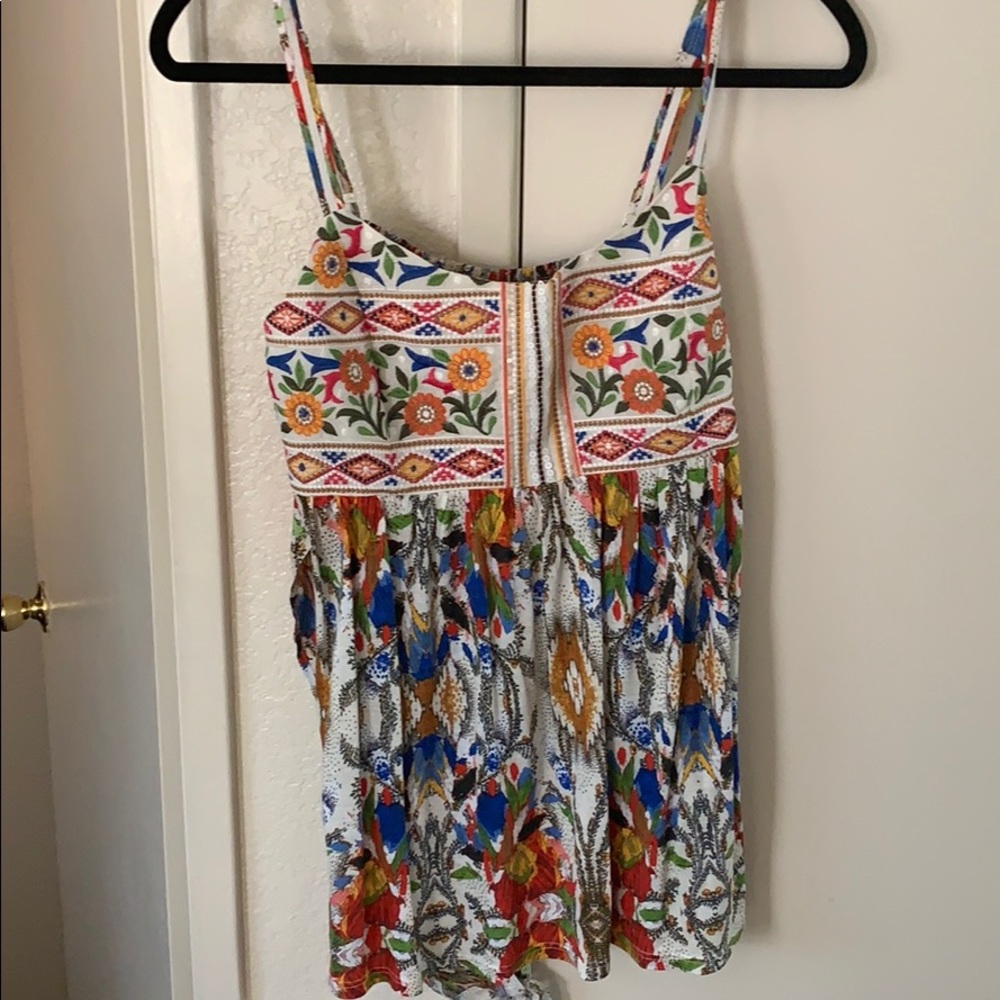 Chic colorful floral top